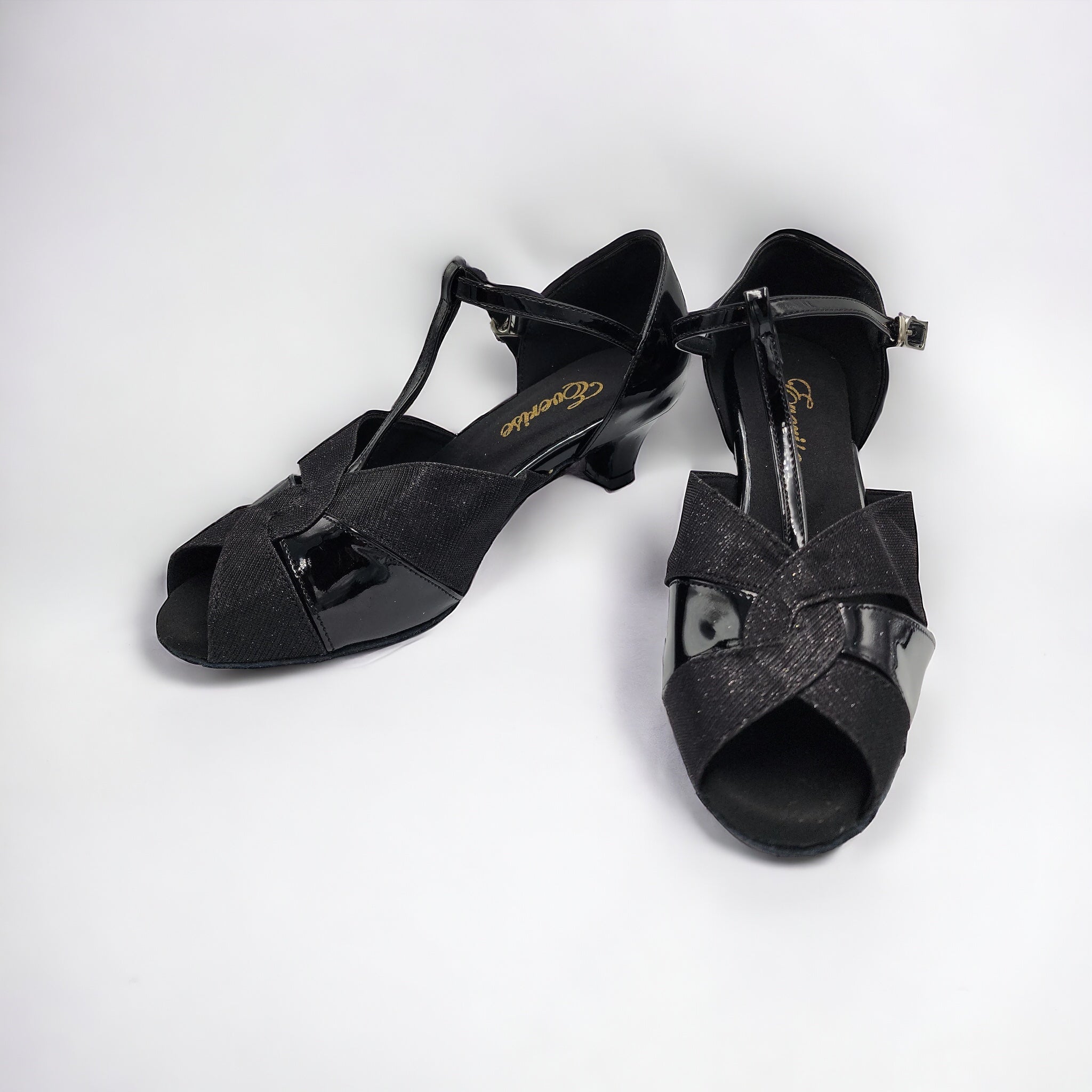 BLACK Sparkle #270609 - EveriseDanceShoes