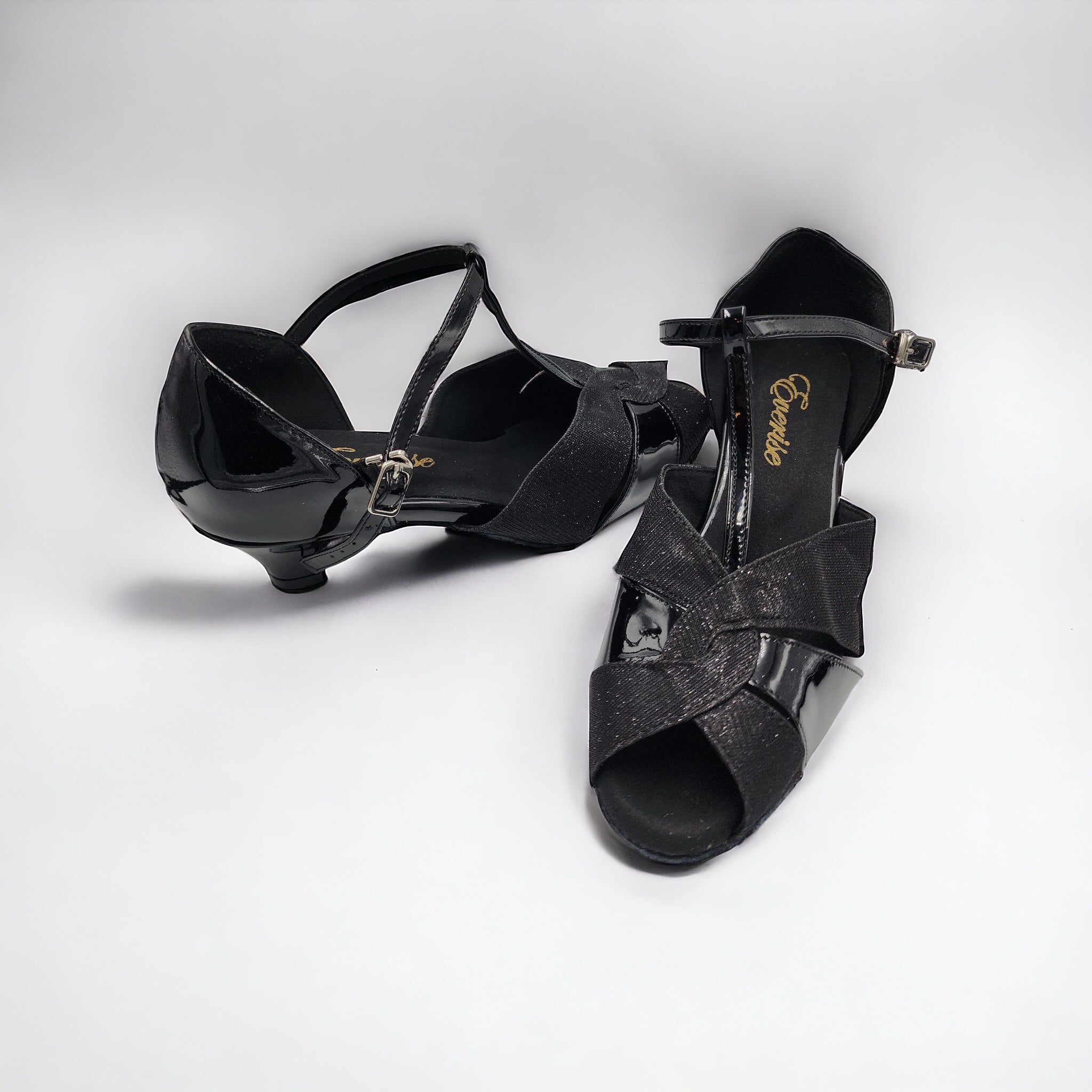 BLACK Sparkle #270609 - EveriseDanceShoes