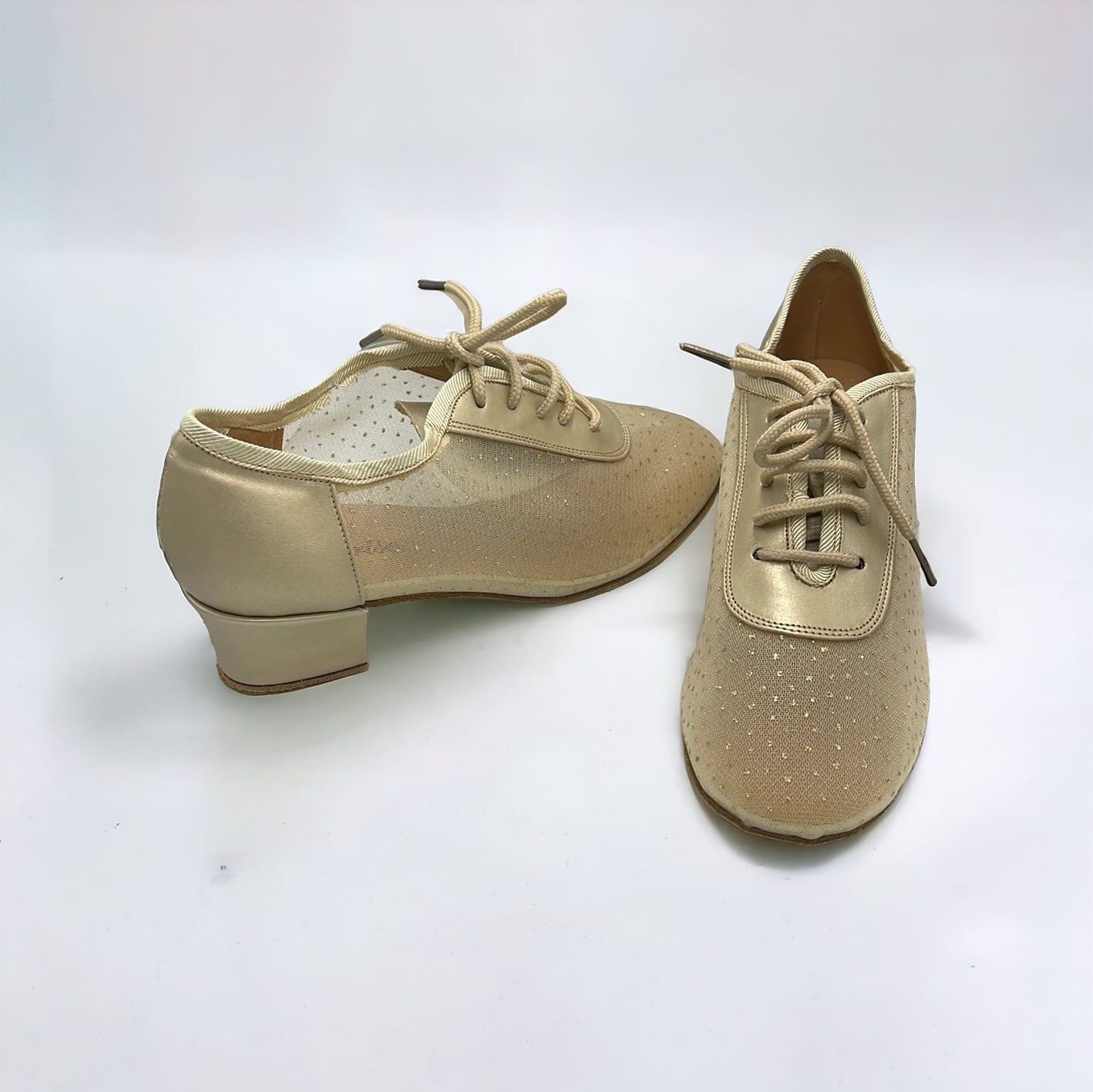 Gold Champagne Mesh #200205 - EveriseDanceShoes