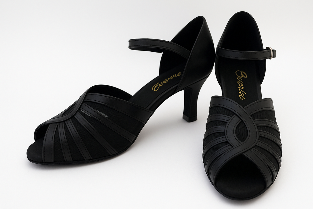 Black Mesh Cross #271904 - EveriseDanceShoes