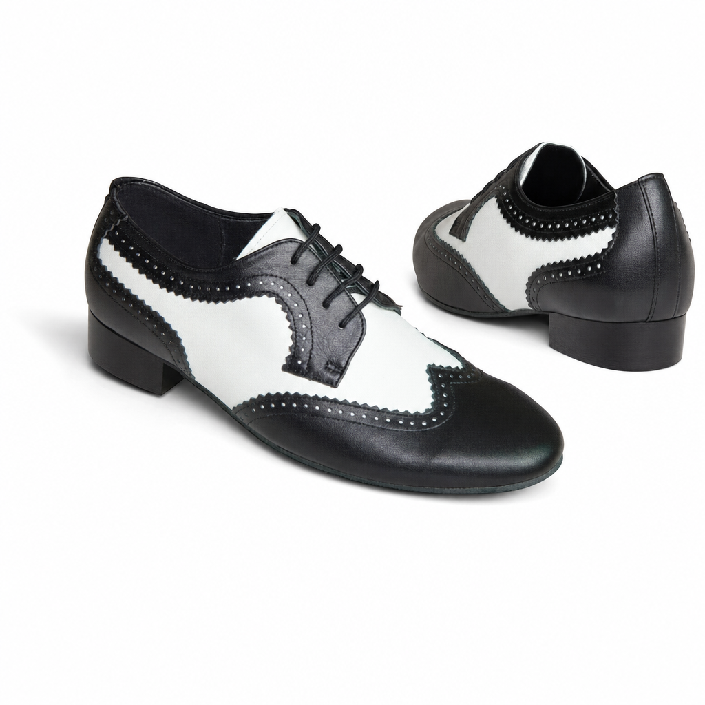 Black White Leather # 250901 - EveriseDanceShoes