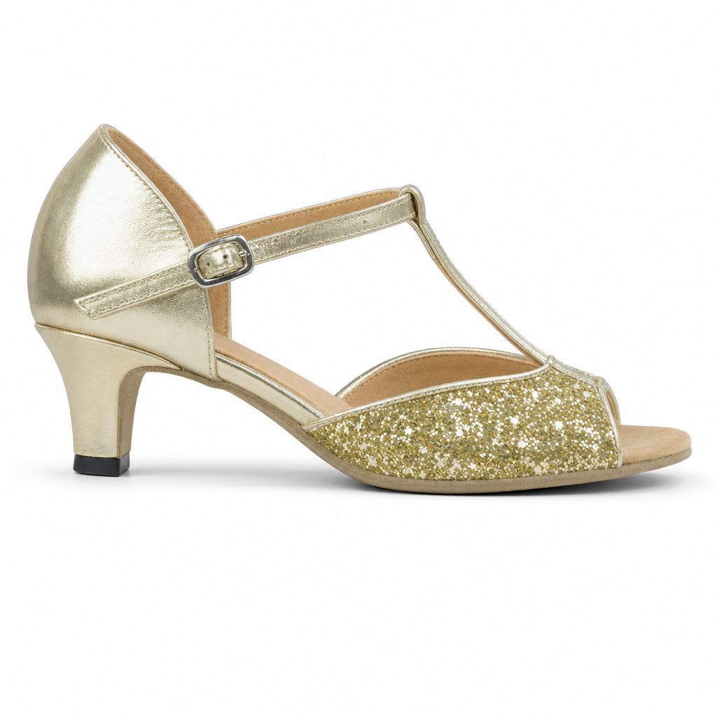 Gold Sparkle #160904 - EveriseDanceShoes