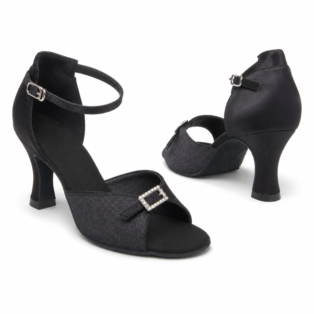 Black Satin # 163702 - EveriseDanceShoes