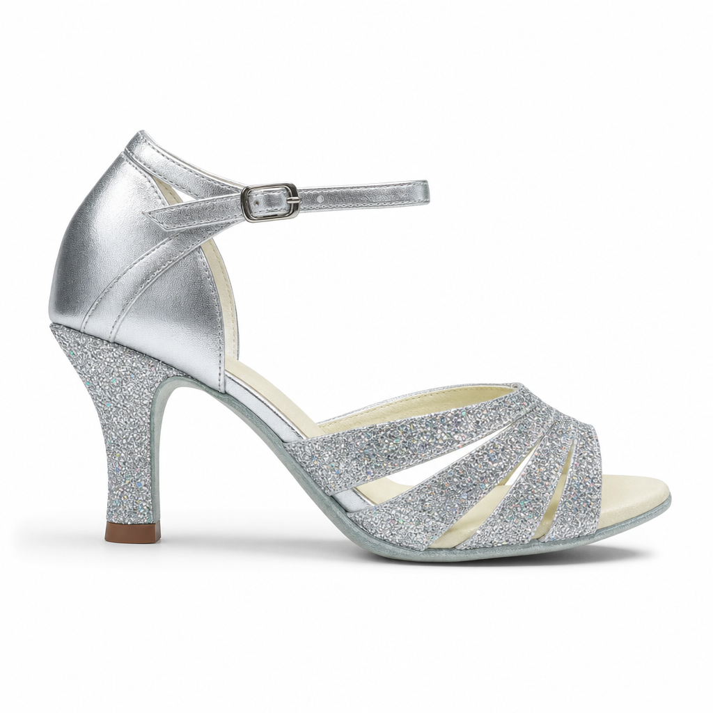 Silver Sparkles # 168004 - EveriseDanceShoes