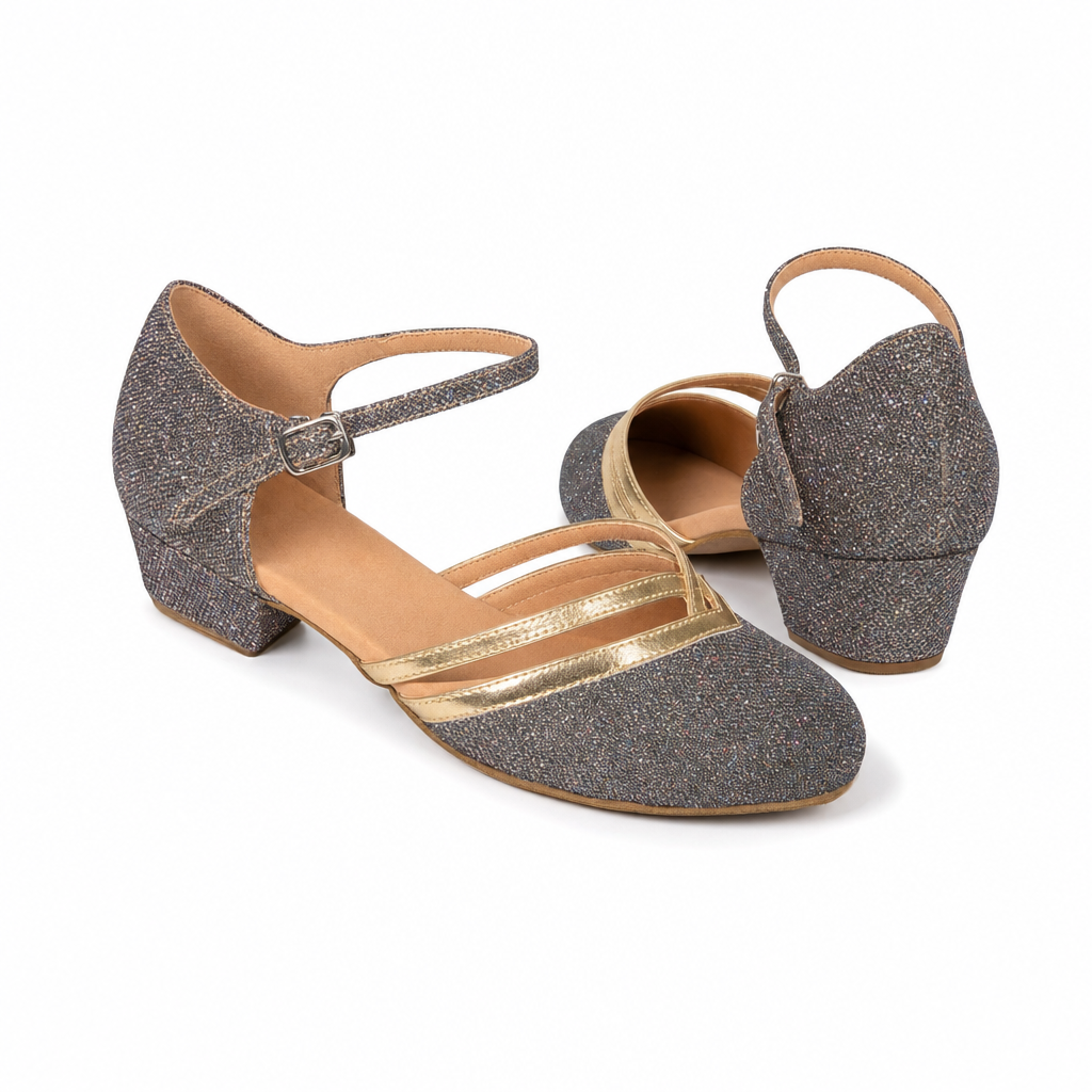 Gold Glitter # 888108A - EveriseDanceShoes