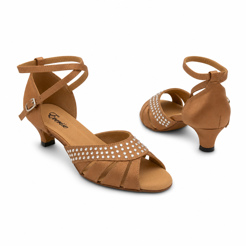 Tan Satin # 75276303 - EveriseDanceShoes