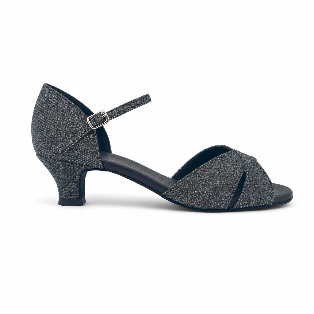 Black/Grey Glitter # 161516 - EveriseDanceShoes