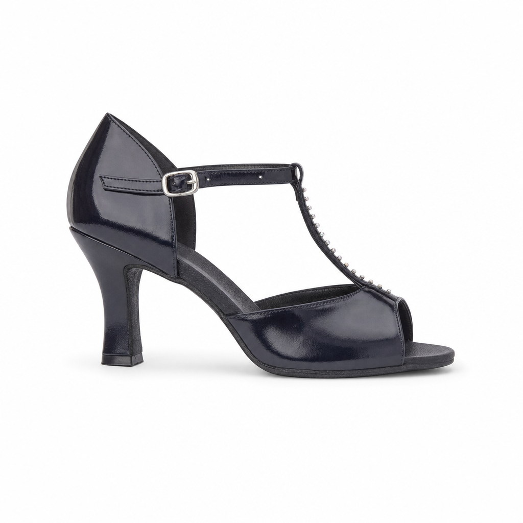 Black T-Strap # 160915 - EveriseDanceShoes