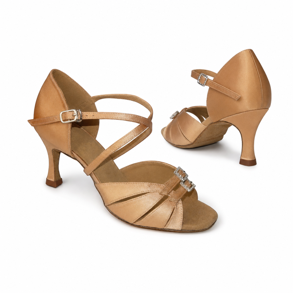Flesh Satin Diamond # 172403 - EveriseDanceShoes