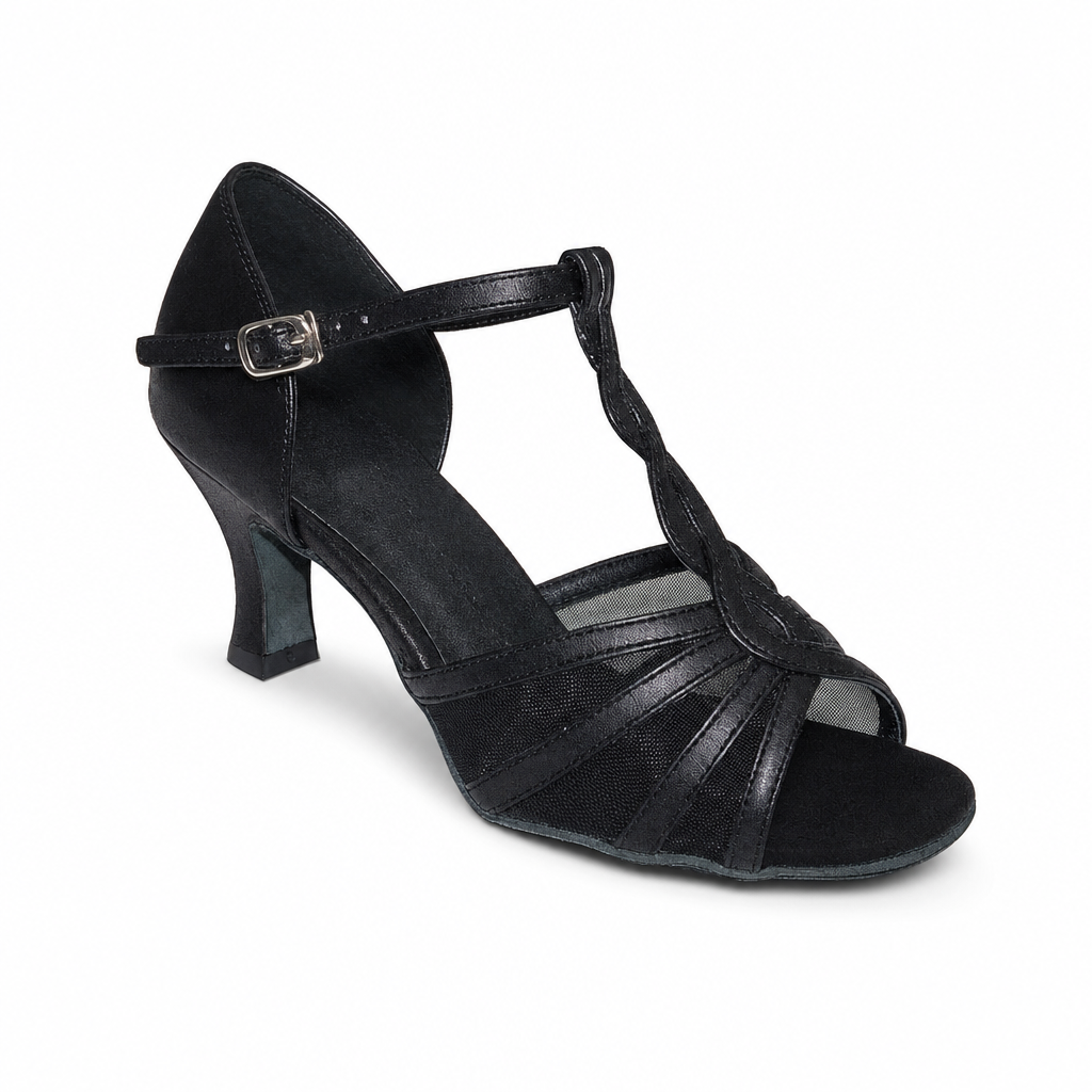 Black Strap/Mesh # 169208 - EveriseDanceShoes