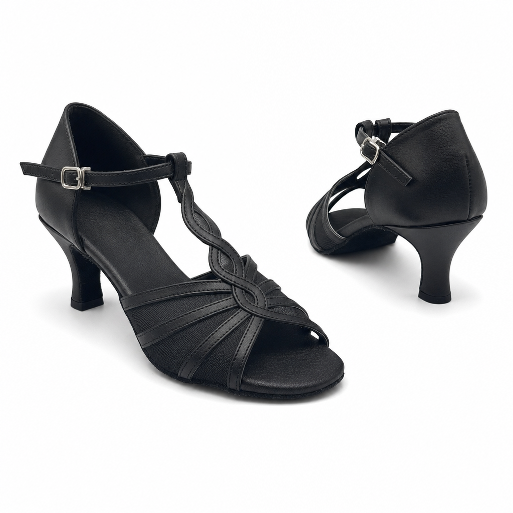 Black Strap/Mesh # 169208 - EveriseDanceShoes