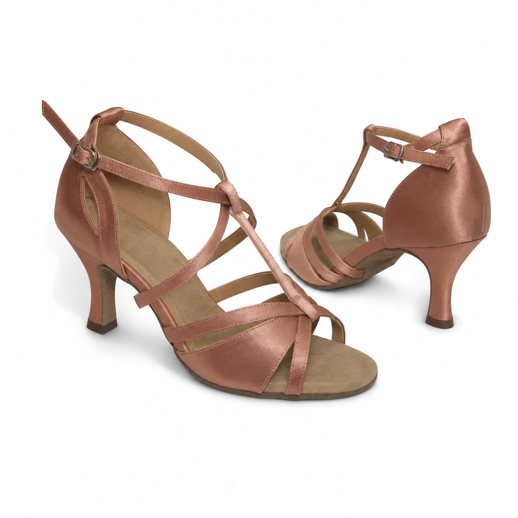 Tan Satin # 169608 - EveriseDanceShoes