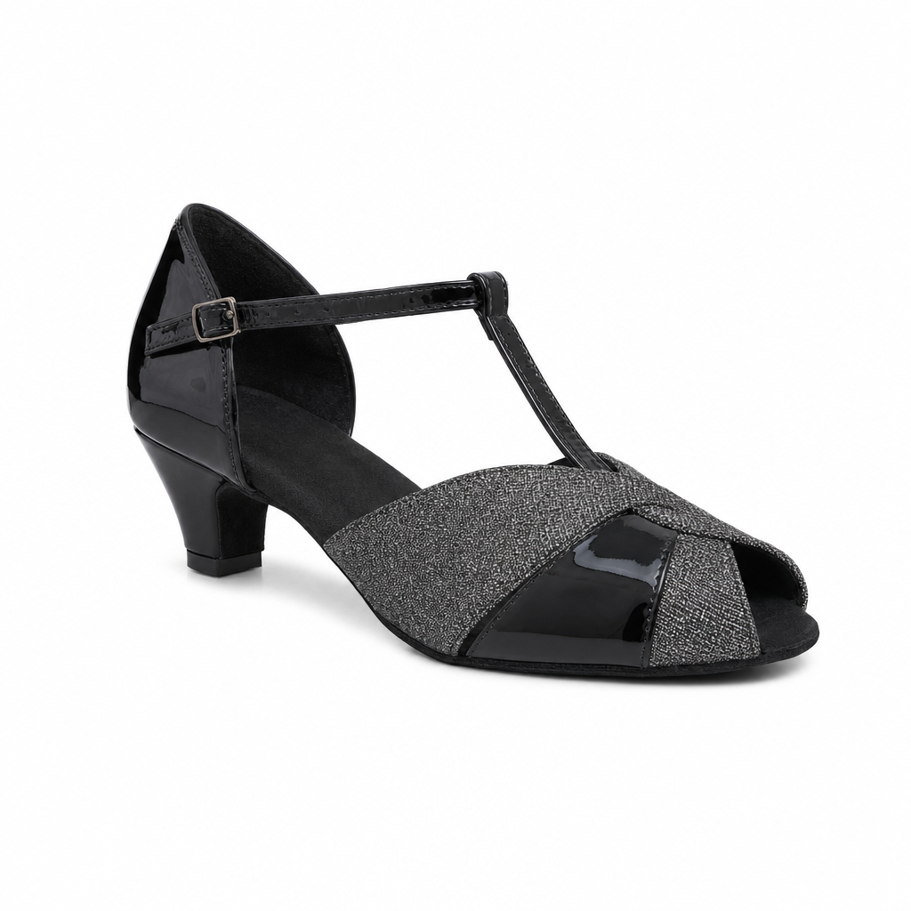 Black/Grey Sparkle #270609 - EveriseDanceShoes