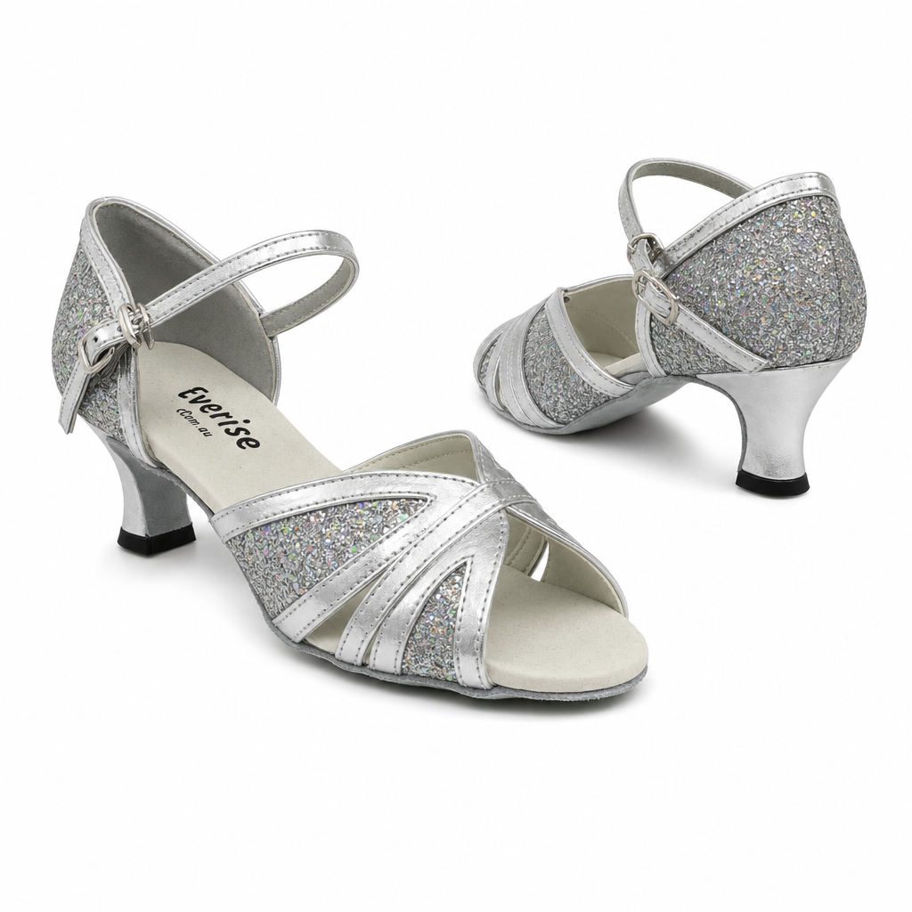 Silver Sparkle # 177402 - EveriseDanceShoes