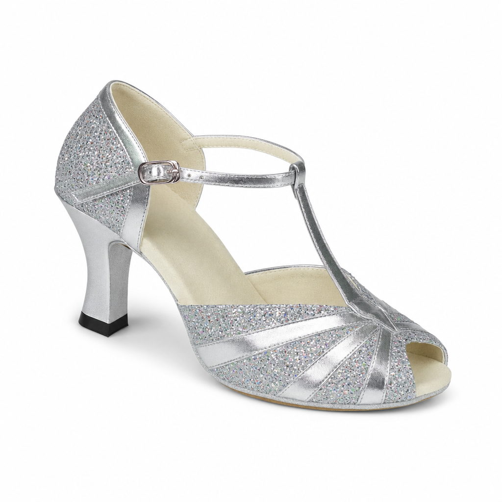Silver Sparkling # 270502 - EveriseDanceShoes