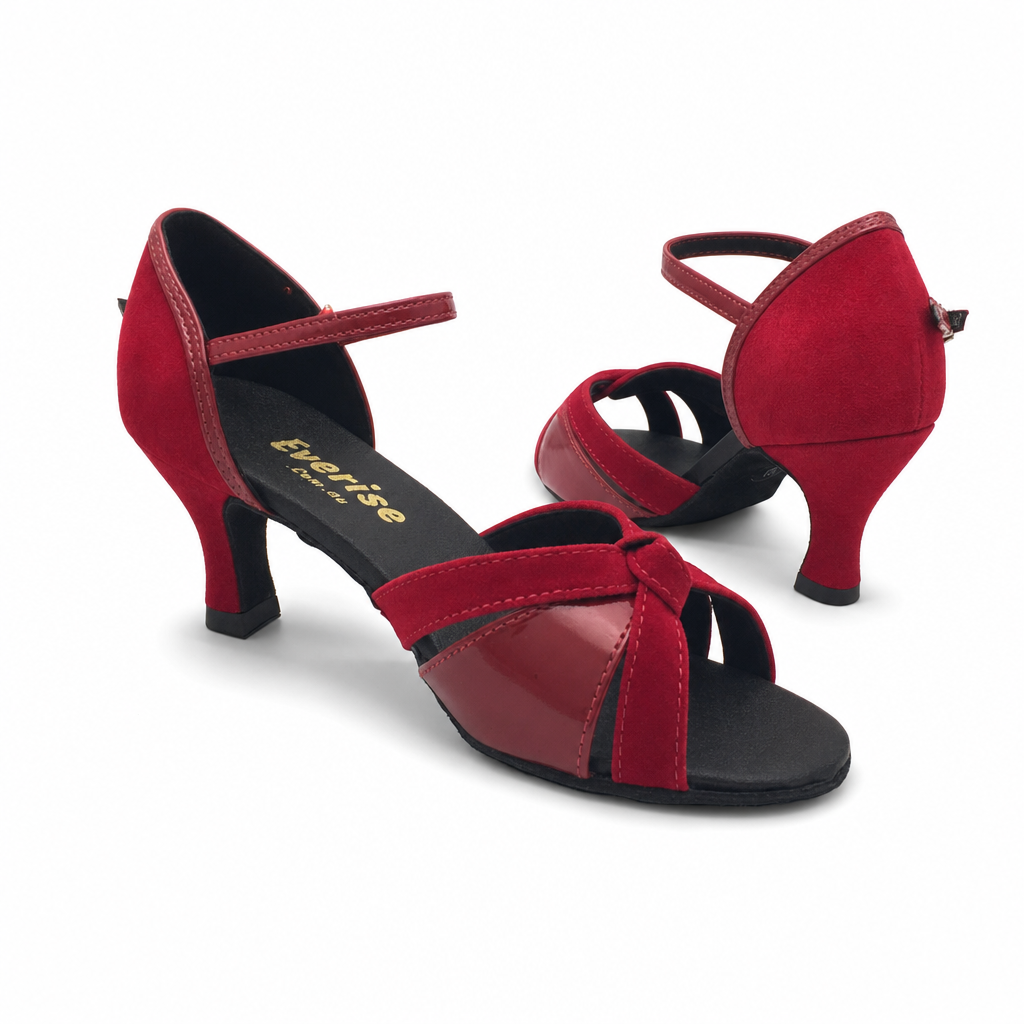 Red suede + Leather # 174802 - EveriseDanceShoes