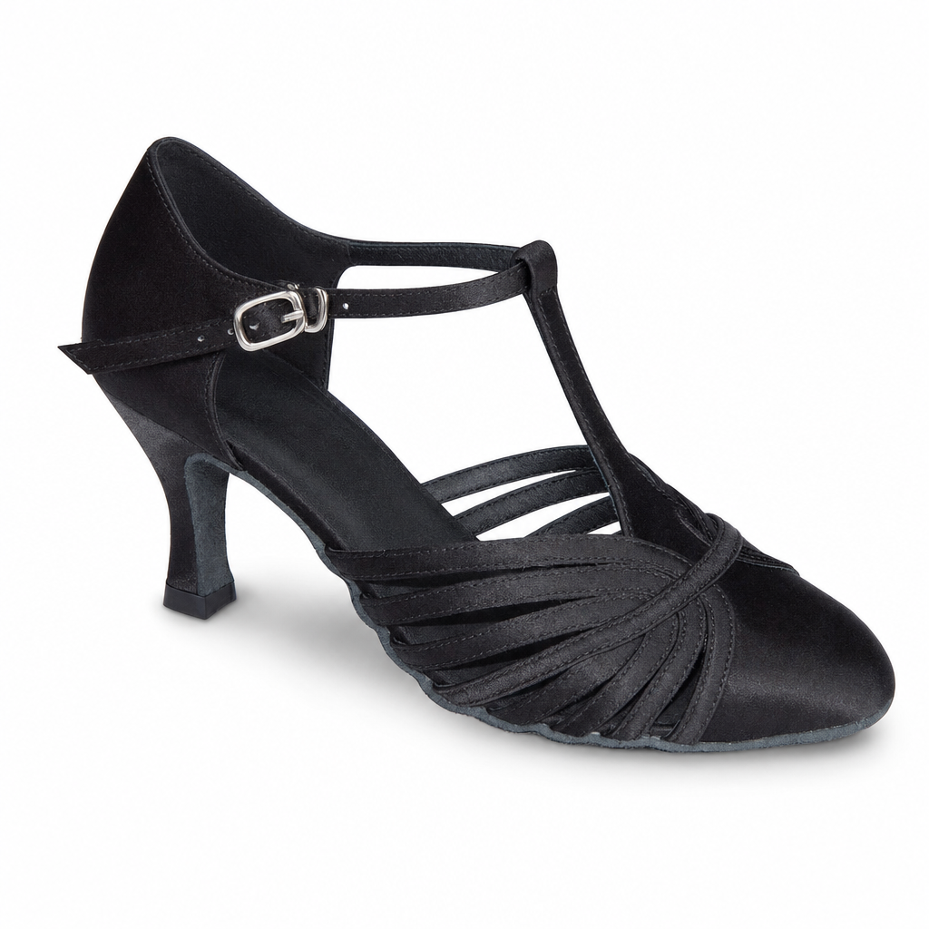 Black with T-Strap # 682902 - EveriseDanceShoes