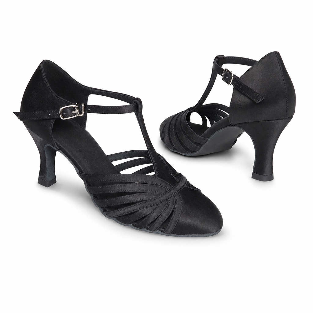 Black with T-Strap # 682902 - EveriseDanceShoes