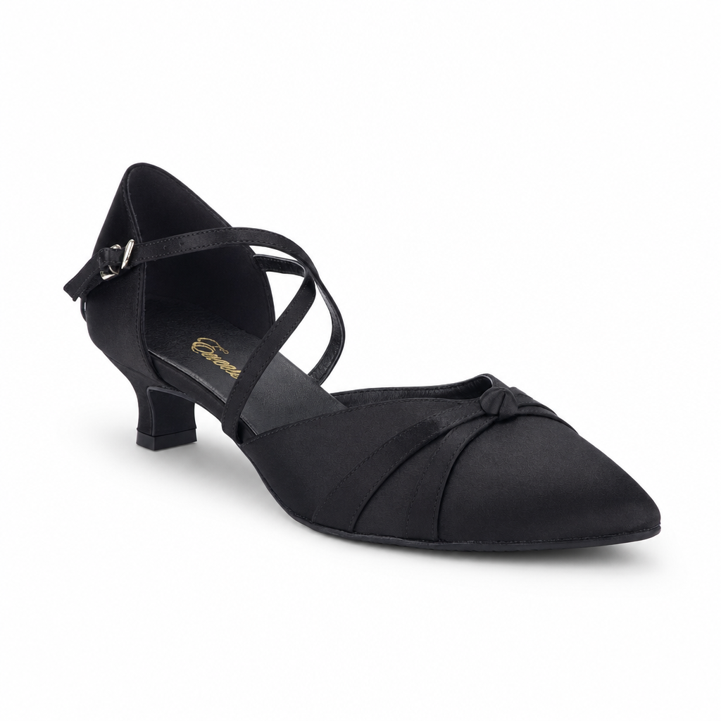Black Satin # 683602 - EveriseDanceShoes