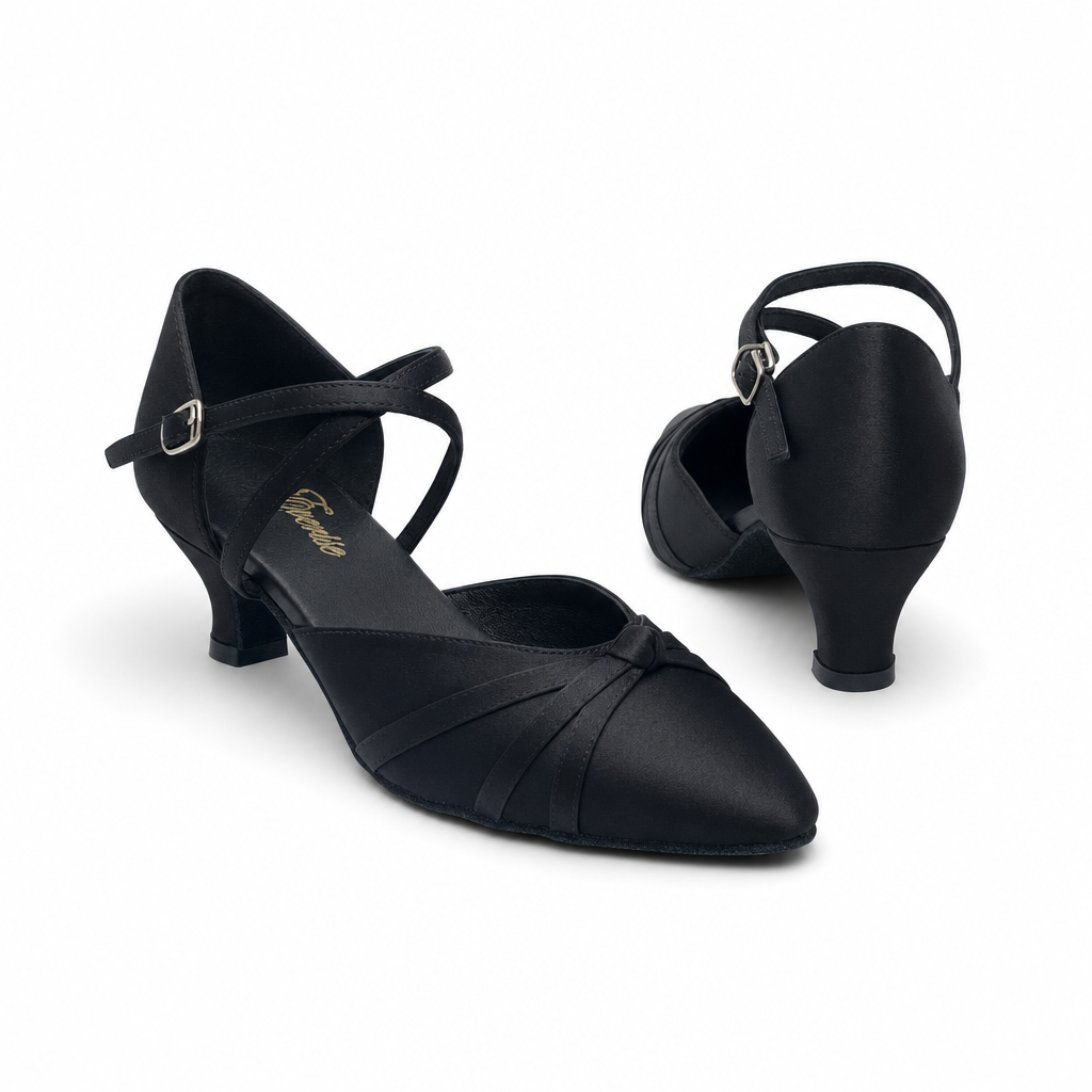 Black Satin # 683602 - EveriseDanceShoes