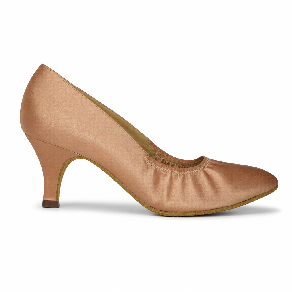 Tan Satin # 680418 - EveriseDanceShoes