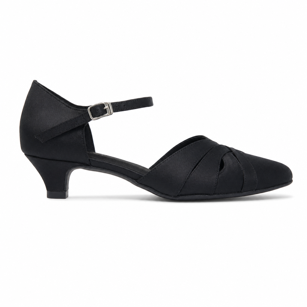 Black Satin # 683002 - EveriseDanceShoes