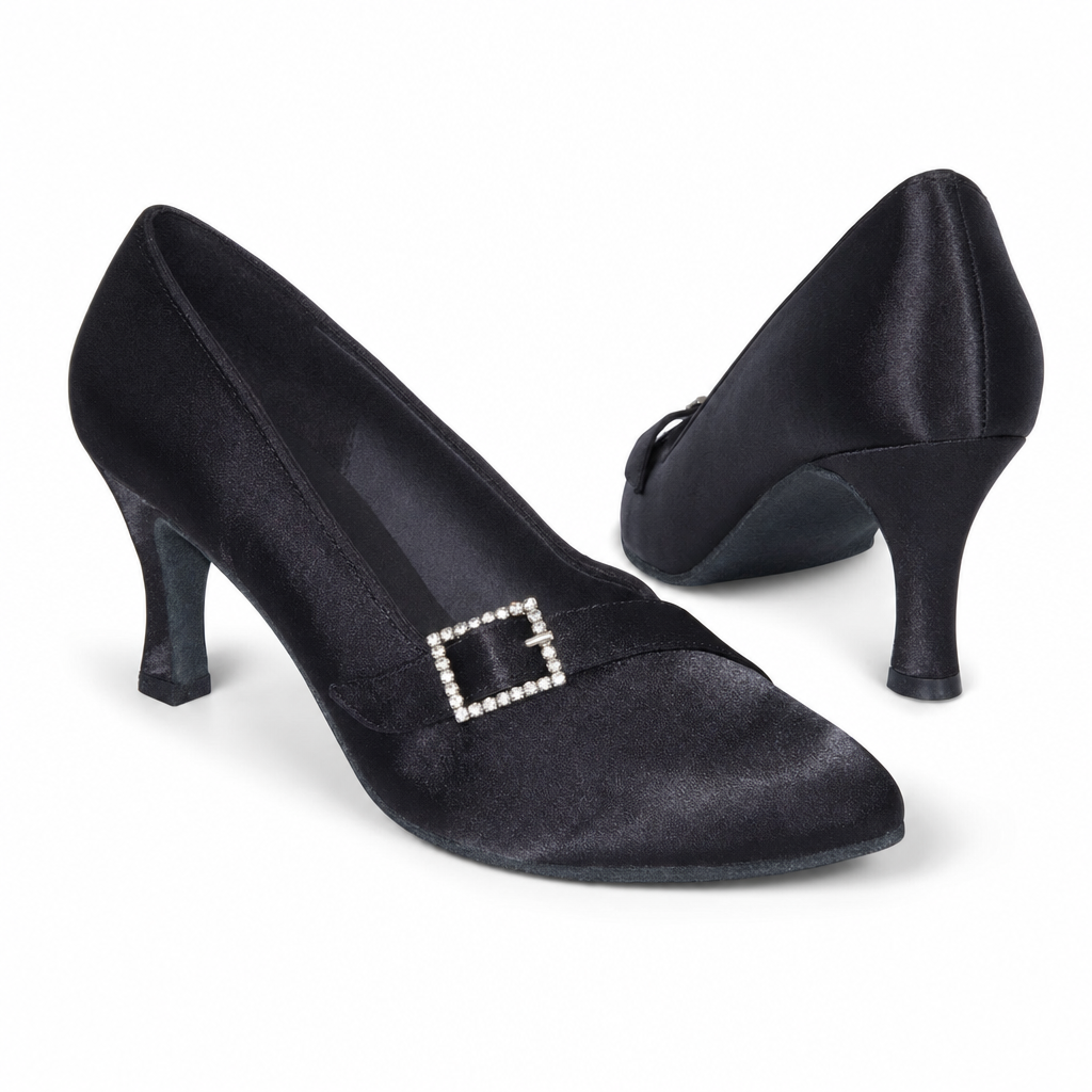 Black Satin # 690401 - EveriseDanceShoes