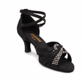 Black Satin/Diamonds #751593 - EveriseDanceShoes