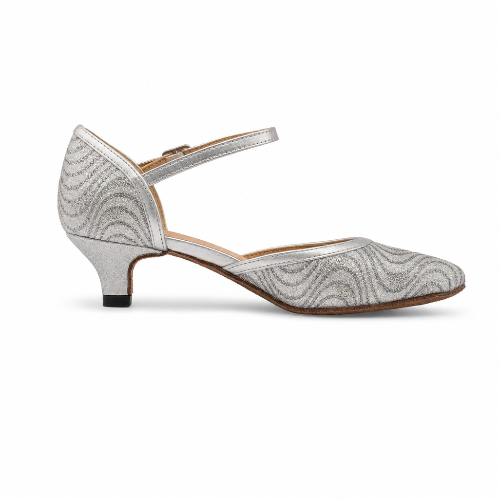 Silver Stripes Glitter # 7581204 - EveriseDanceShoes