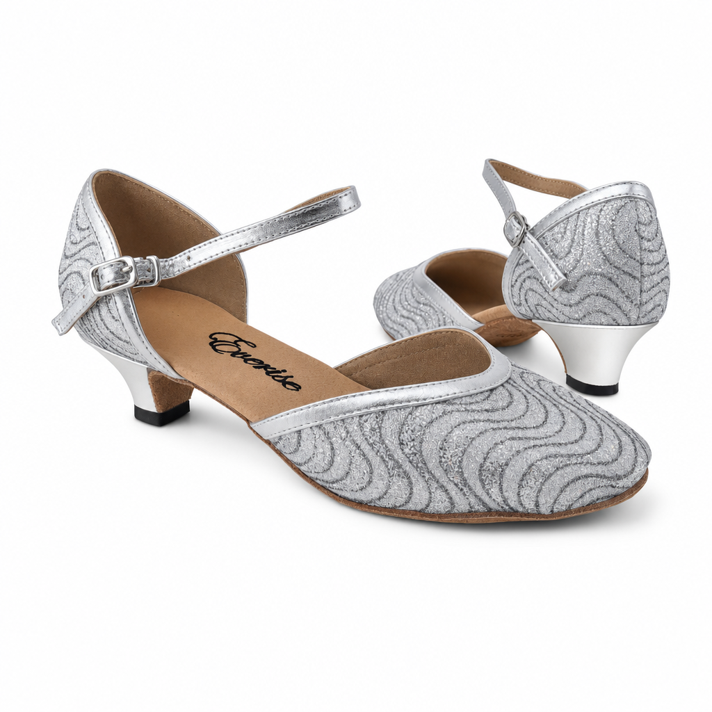 Silver Stripes Glitter # 7581204 - EveriseDanceShoes