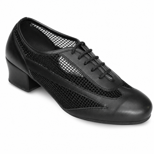 Black Mesh Leather # 200901 - EveriseDanceShoes