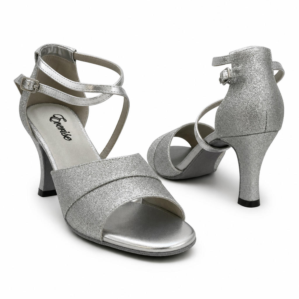 Silver Glitter # 165907 - EveriseDanceShoes