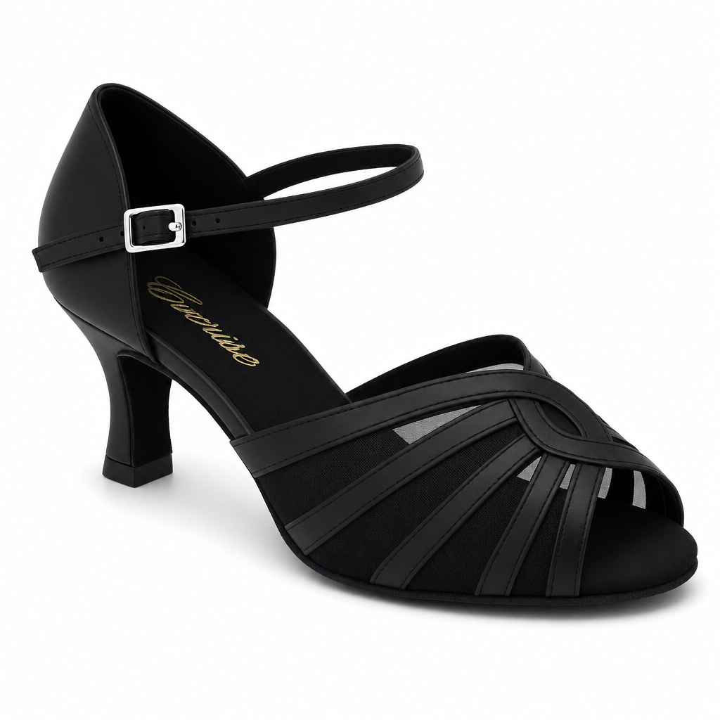 Black Mesh Cross #271904 - EveriseDanceShoes