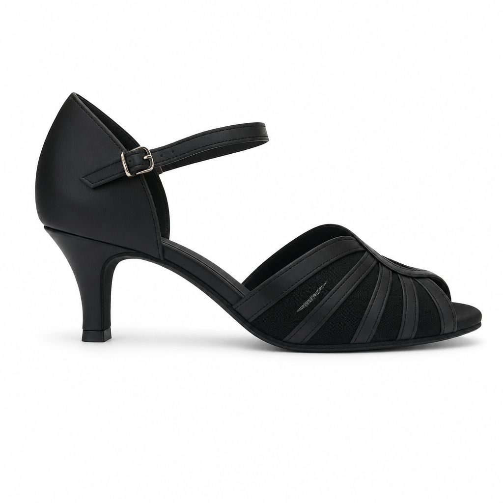 Black Mesh Cross #271904 - EveriseDanceShoes