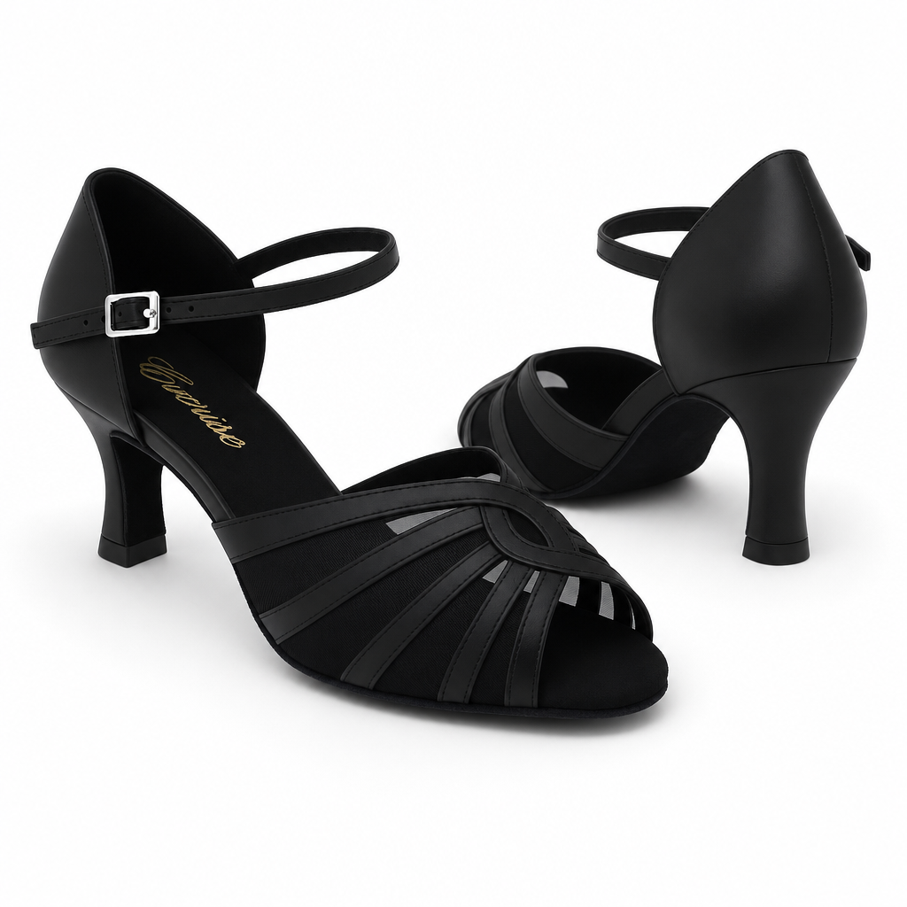 Black Mesh Cross #271904 - EveriseDanceShoes