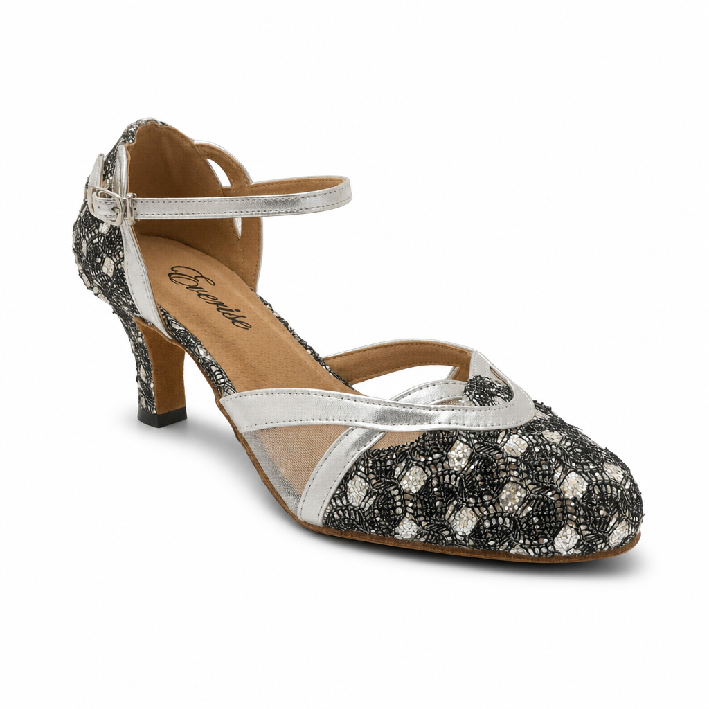 Silver/Black Glitter #7585305 - EveriseDanceShoes