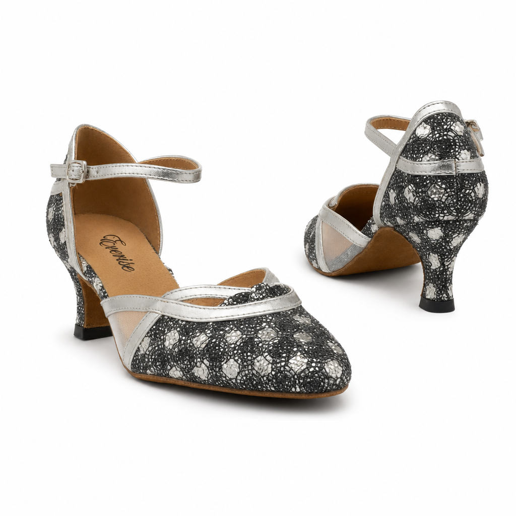 Silver/Black Glitter #7585305 - EveriseDanceShoes