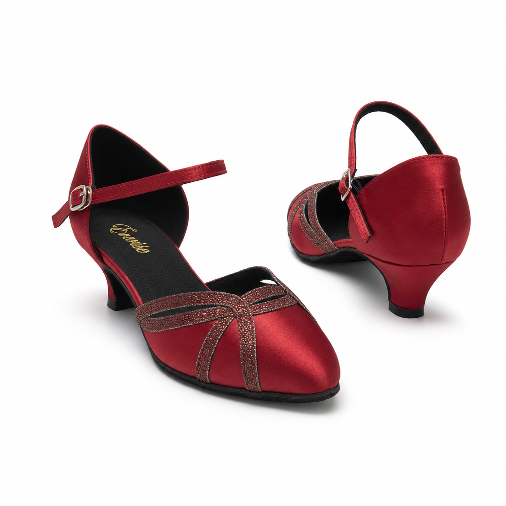Red Glitter #7585402 - EveriseDanceShoes