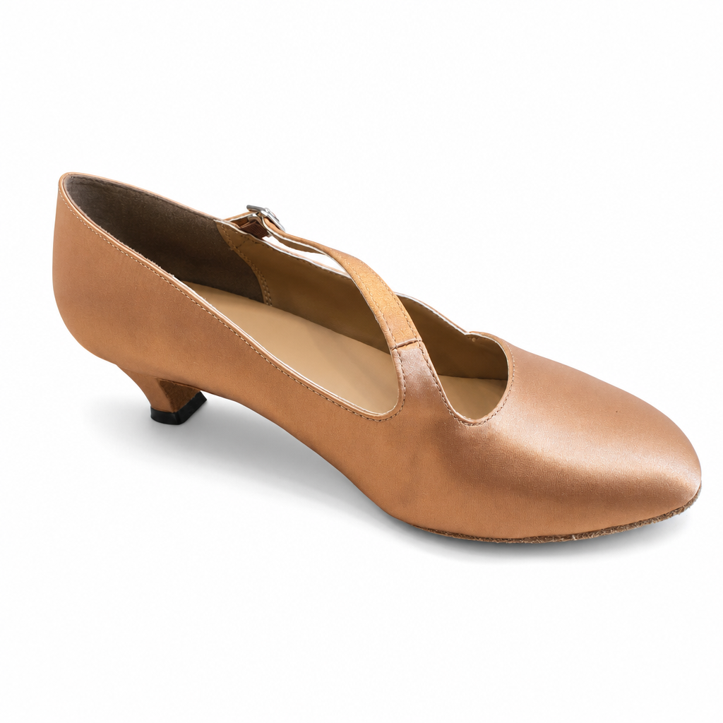 Tan Satin # 682804 - EveriseDanceShoes