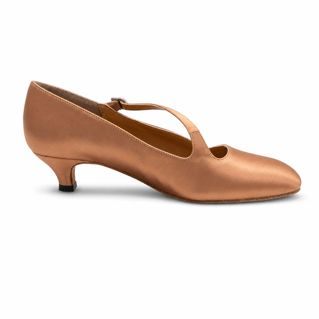 Tan Satin # 682804 - EveriseDanceShoes
