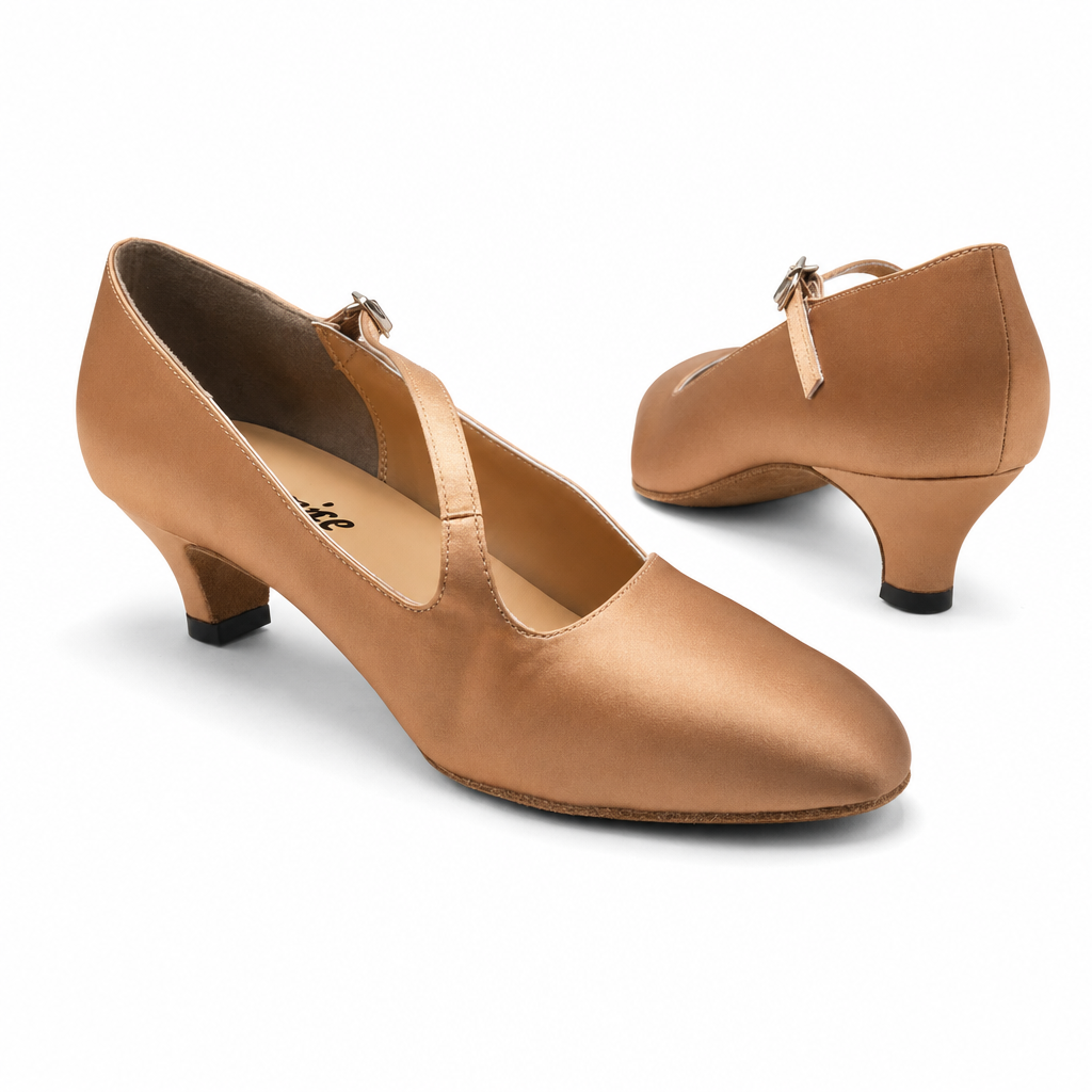 Tan Satin # 682804 - EveriseDanceShoes