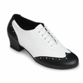 Practice Black & White Leather # 200801 - EveriseDanceShoes