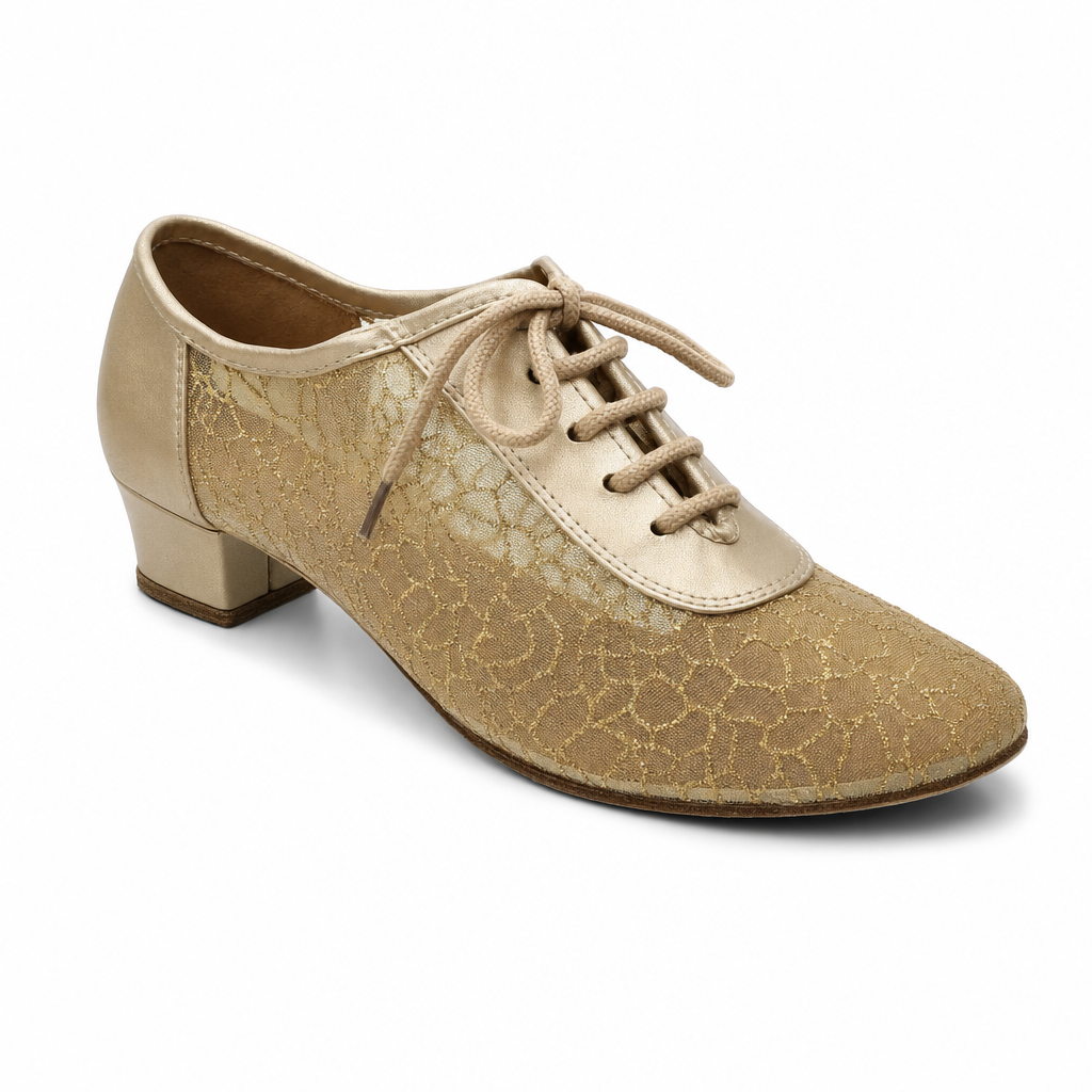 Gold Mesh Glitter #200205 - EveriseDanceShoes
