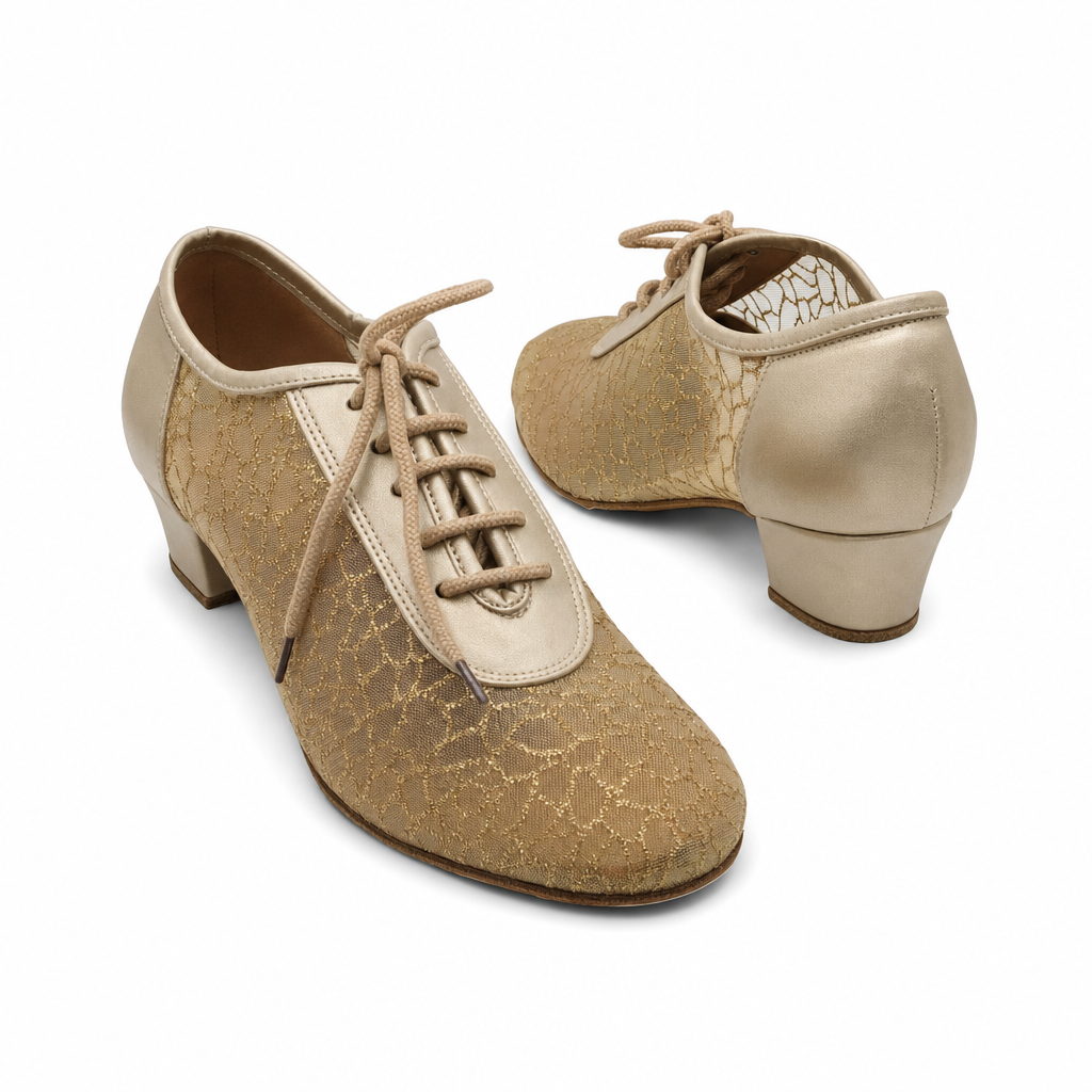Gold Mesh Glitter #200205 - EveriseDanceShoes