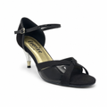 Black/Gold Crystal Heel #174803 - EveriseDanceShoes