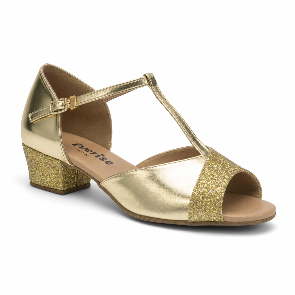 Gold Sparkling # 168702 - EveriseDanceShoes