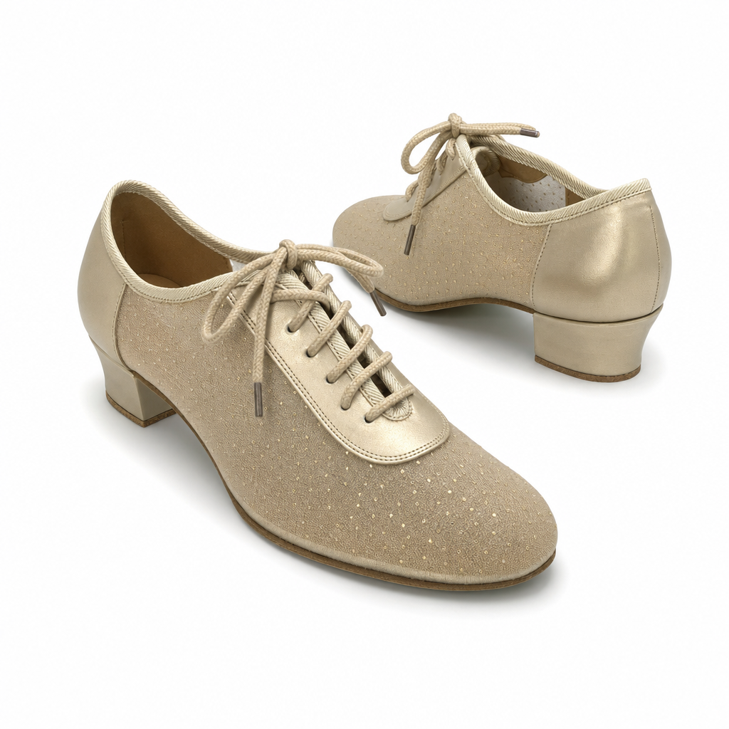 Gold Champagne Mesh #200205 - EveriseDanceShoes