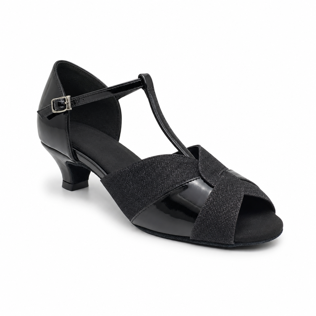 BLACK Sparkle #270609 - EveriseDanceShoes