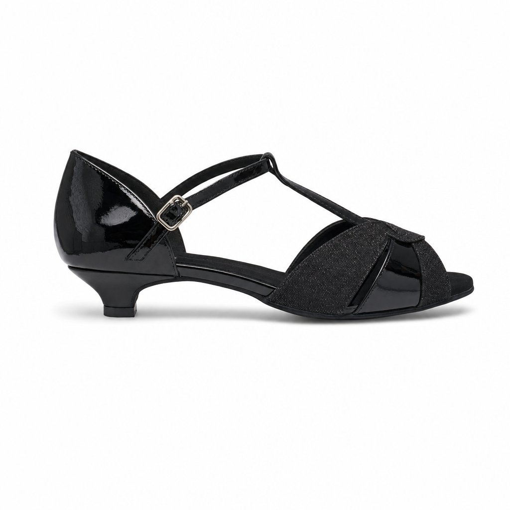 BLACK Sparkle #270609 - EveriseDanceShoes