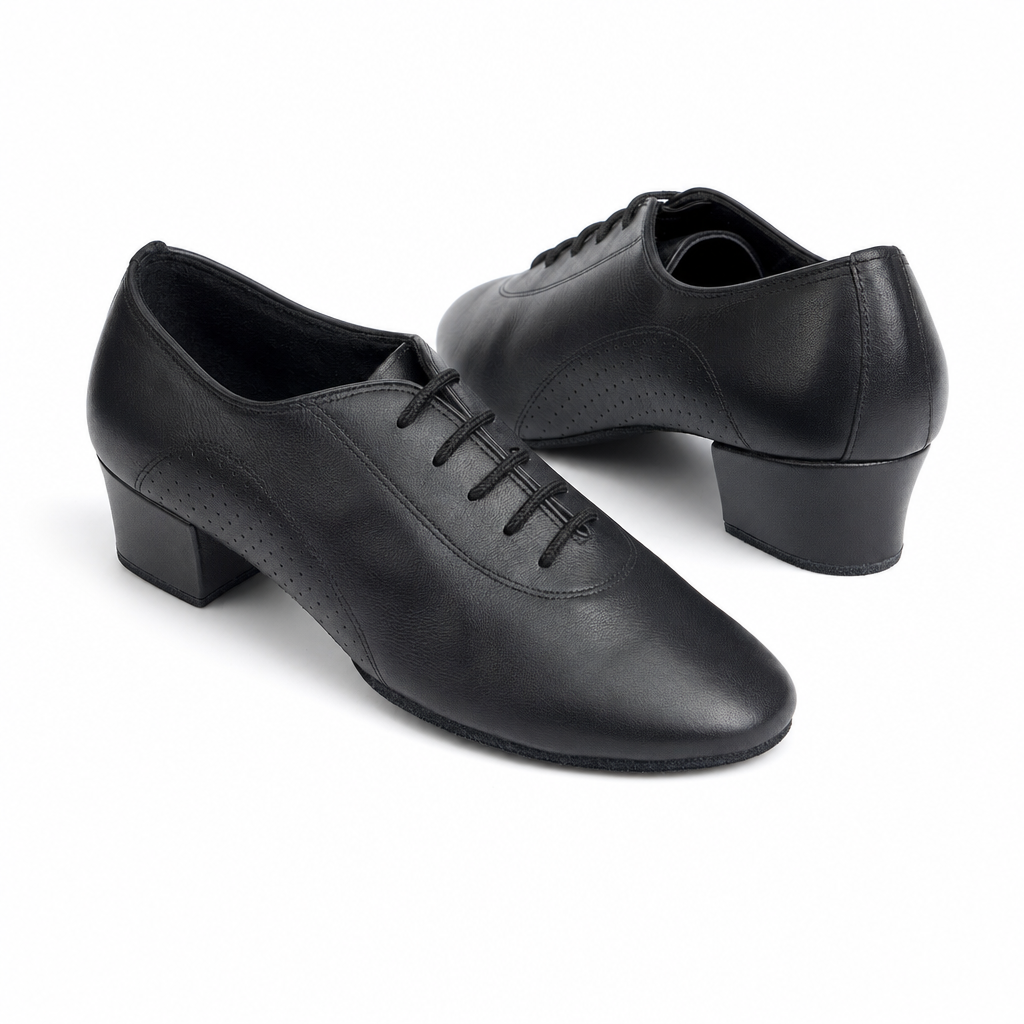 Latin Black Leather # 230301 - EveriseDanceShoes